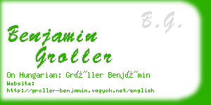 benjamin groller business card